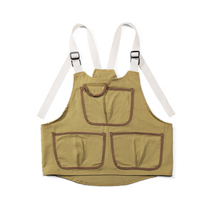 Grembiule da Pittore in Tela per Esterni, Resistente alle Macchie e all'Acqua, con Bretelle Regolabili, Modello Corto, Abbigliamento da Lavoro Unisex per Pittura, Cina - Product Image 5