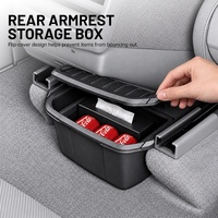 Boîte de rangement arrière pour console centrale, organisateur rabattable en TPE pour le nouveau Tesla Model Y YL