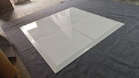 Dalles de sol modulaires en MDF 100x100cm pour piste de danse, résistantes aux rayures, motif bois, plateau blanc avec bord de rampe en aluminium