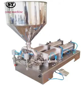 SY G2WG-500 Double buse crème cosmétique sauce miel pâte piston machine de remplissage