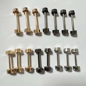 2/2.5cm 1" Metal Wheel Buckle Cap Dumbbell Screw Barbell Flat Head Strap Holder Rivet Stud Post Connector Leathercraft Hardware - Product Image 1