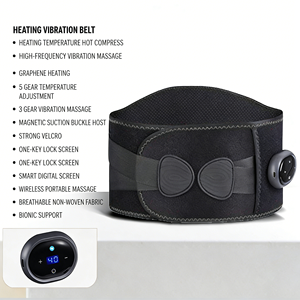 无线腰部按摩器红光加热振动热敷电动护背带 - Product Image 4