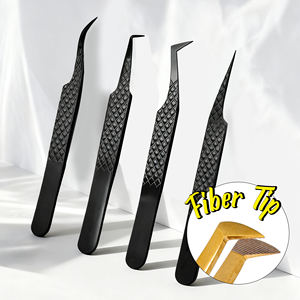 Pinzas para Pestañas Curvas Puntiagudas Personalizadas Gratis, Pinzas de Acero Inoxidable Doradas para Extensión de Pestañas, Pinzas de Aislamiento para Pestañas de Marca Privada - Product Image 4