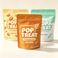 Sachets Mylar Holographiques Exotiques Recyclés de Qualité Alimentaire, Emballage Doypack à Fermeture Éclair Découpée, Anti-Odeur, Réutilisables pour Chips et Sucre