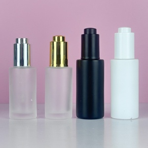 Hot Sale 10ml 20ml 30ml 50ml White Transparent Glass <b>Oil</b> With Glass Silver Gold Dropper Lid - Product Image 4