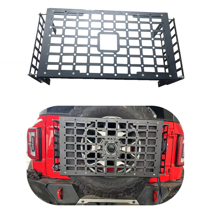 Steel Tailgate Spare Tire Molle Panel