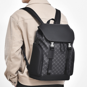 Mochila de viaje Vintage informal Retro para hombre de gran capacidad, cadena de cremallera de PVC, nueva bolsa de ordenador, diseño de flores antiguas, negocios informales - Product Image 2