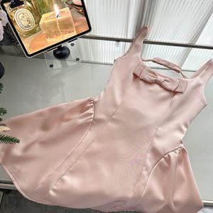 Robe en coton et soie élégante pour jeune femme, nouvelle collection été 2026 <span class=keywords><strong>Simai</strong></span>, col rabattu, nœud papillon, jupe mi-longue - Product Image 4