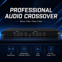AOFO 223 Processeur audio actif professionnel, crossover audio surround 2 voies mono 4 voies, enceinte portable en aluminium, subwoofer, sonorisation PA