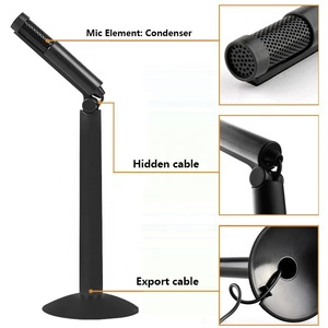 ไมโครโฟนแบบตั้งโต๊ะสำหรับการประชุมแบบพกพา ใช้สาย USB แบบคอนเดนเซอร์ รับเสียงรอบทิศทาง ผลิตตามสั่ง (OEM) สำหรับพีซี - Product Image 5