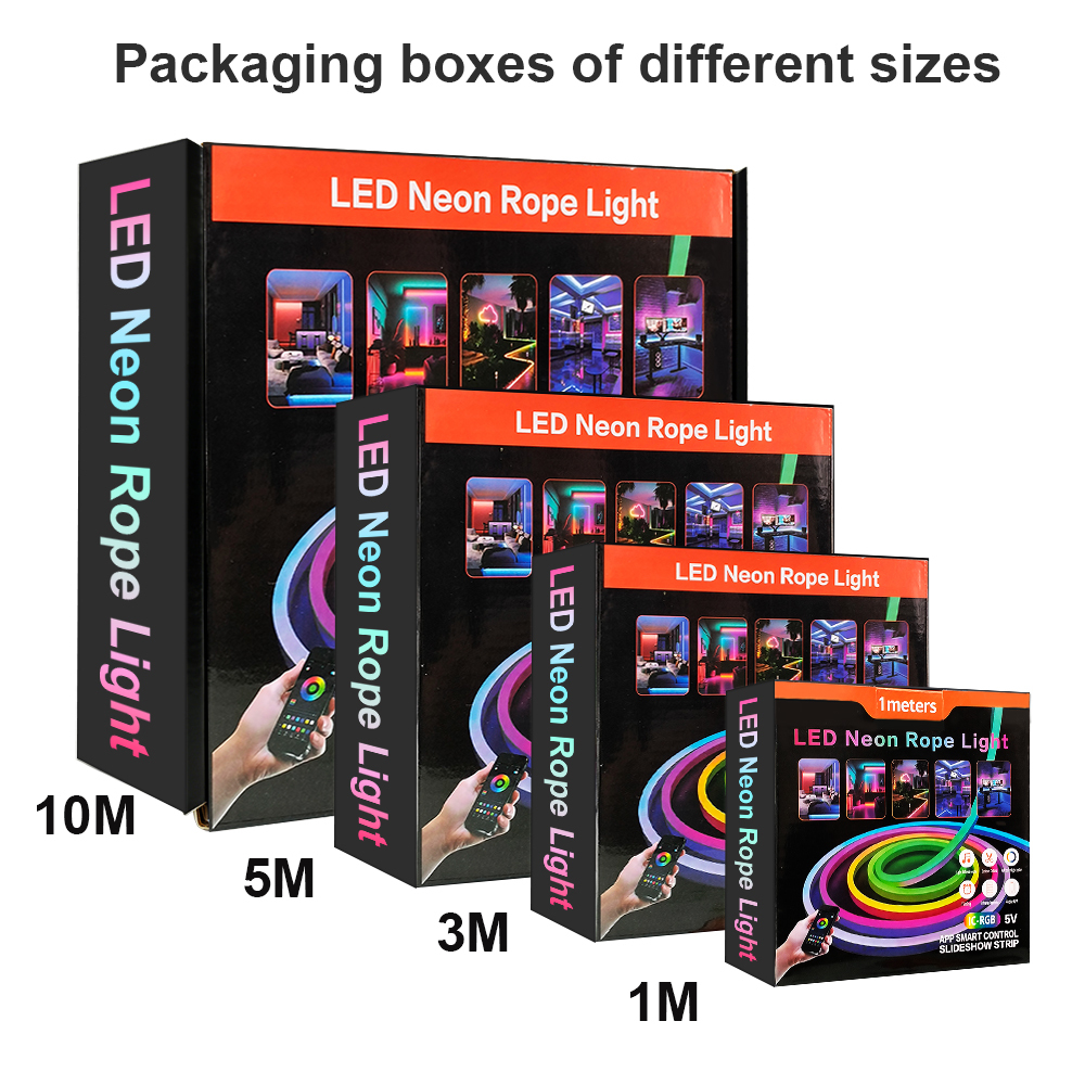 Waterproof Rgb Magic Color Led Neon Light 5m Flexible Soft Rope Strip High Brightness for Bedroom Living Gaming Room Party · image 4