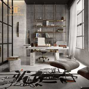 Mesa de comedor <span class=keywords><strong>Imperio</strong></span> de lujo de estilo portugués Muebles personalizados de metal superior de mármol - Product Image 4