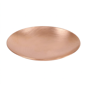 Plato/Base para Velas de Cobre Rosa Curvo y Poco Profundo – Base Minimalista Lisa y Plato Organizador de Accesorios para Spas y Habitaciones de Hotel - Product Image 1