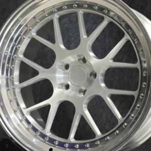 Cerchi in Lega Forgiati HTOR 20x8.5 21x8.5 Pollici 5x114.3 a Due Pezzi, Cerchioni Auto a Profilo Ribassato, <span class=keywords><strong>Argento</strong></span> Spazzolato per MK4 RX7 350Z G37 IS250 Q60 Genesis - Product Image 5