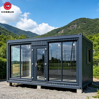 Cogsun Véranda préfabriquée 20ft & 40ft, Maison conteneur préfabriquée de luxe, Kit de cabine modulaire portable à vendre