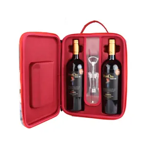 Factory Customized Waterproof Suitcase Portable Wine Bottle Eva Bag