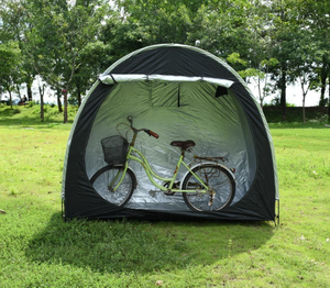 Tente de vélo de 6,6 pieds, tissu Oxford 210D étanche, couverture de vélo d'extérieur, conception de fenêtre, une chambre à coucher <span class=keywords><strong>pour</strong></span> <span class=keywords><strong>2</strong></span> vélos, <span class=keywords><strong>abri</strong></span> de rangement <span class=keywords><strong>pour</strong></span> vélos - Product Image 5