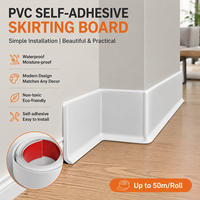 Plinthe en PVC pour escalier, cadre de porte, plafond, moulure murale et de sol, étanche, facile à découper, 25M/Rouleau
