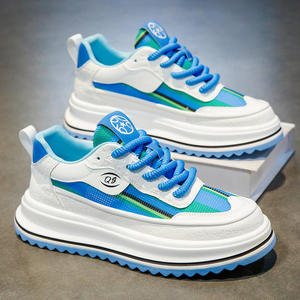 รองเท้าผ้าใบตาข่ายระบายอากาศดีไซน์ใหม่สำหรับฤดูร้อน แฟชั่นลำลอง สวมใส่สบาย น้ำหนักเบา เรียบง่าย พื้นหนา รองเท้าผู้ชายสไตล์เดินป่า ปี 2026 - Product Image 1