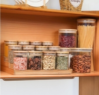 Support à épices 12 pièces avec pots d'assaisonnement vides de 6oz et étiquettes pour l'organisation de l'armoire pour l'utilisation de boissons et d'épices