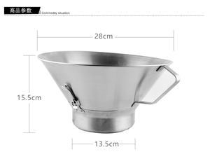 Mutfak alet filtre yağ konteyner çip kevgir süzgeçler paslanmaz çelik fransız Fry kevgir ile kolu için kızarmış gıda - Product Image 6