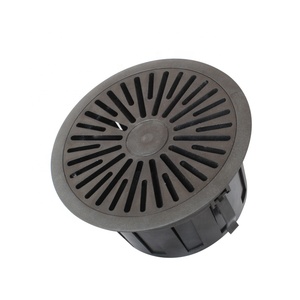 Grilles d'aération rondes en plastique ABS noir pour le <span class=keywords><strong>sol</strong></span> avec noyau amovible pour immeuble <span class=keywords><strong>de</strong></span> bureaux - Product Image 1
