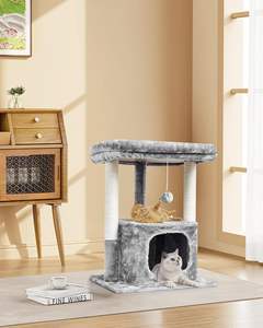 Classico eco-friendly in legno gatto albero al coperto gatti per adulti grande attività torre Scratching post condominio peluche trespolo da arrampicata - Product Image 4