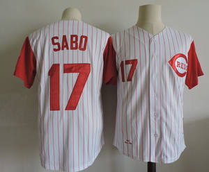 Venta al por Mayor de Camisetas de Béisbol Bordadas Personalizadas de Alta Calidad para Hombre, Equipos Rojos - Product Image 3