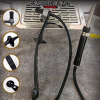 Brosse à vapeur pour machine à café, tuyau en silicone, outil de nettoyage pour buse vapeur d'espresso avec extrémité cuillère pour l'entretien de l'espresso par le barista