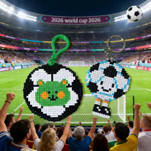 2026 Perles <span class=keywords><strong>de</strong></span> puzzle en strass <span class=keywords><strong>de</strong></span> tungstène, ensemble DIY fait main, formes équipe, porte-clés, couronne, nœud, flocon <span class=keywords><strong>de</strong></span> neige, 26mm, ensemble complet - Product Image 2