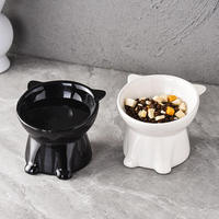 Bol en céramique surélevé et incliné pour chat, anti-vomissement, protection du cou, antidérapant, pour chaton - Vente en gros