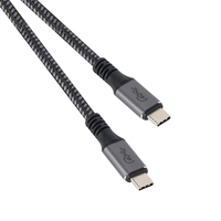 Kabel USB4 VCOM Tipe C ke Tipe C 100W PD Pengisian Daya 40Gbps Transfer Data Thunderbolt 4 8K Audio Video