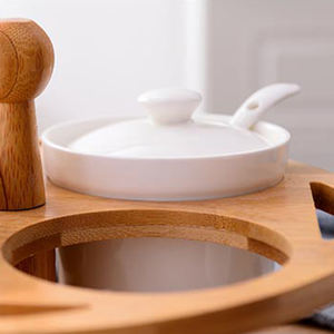 ชุดขวดเครื่องเทศเซรามิกนวัตกรรมเครื่องครัว,กล่องเครื่องเทศฝาไม้ไผ่ชุดสามชิ้นเข้าคู่กับชั้นวาง<span class=keywords><strong>เครื่องปรุง</strong></span>ในครัว - Product Image 6