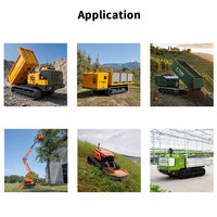 Dumper chenillé électrique 2T 2000 kg à batterie lithium et télécommande pour serres, fermes intérieures et entrepôts