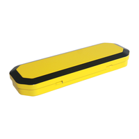 Boîte de rangement rectangulaire en métal argenté pour fournitures de bureau et de papeterie pour enfants, boîte en métal durable à charnières