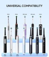Mini chargeur de brosse à dents électrique USB-C de voyage compatible Oral B Pro/iO/D, base de remplacement inductive portable mince de type C (blanc)