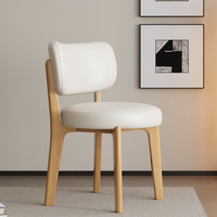 Chaise de salle à manger moderne en bois massif avec dossier incurvé, fabriquée à la main, écologique, pour salon, appartement, extérieur et hôtel