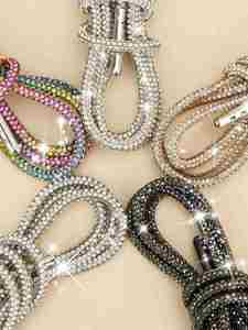 Cordones de Diamantes de Imitación Arcoíris, Accesorios DIY para Zapatillas, Zapatos, Vestidos, Sudaderas y Cinturones de Pantalón, Hechos de Poliéster - Product Image 3
