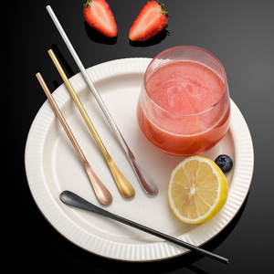 Tongkat baja tahan karat kelas makanan Premium pegangan pengaduk kopi Bar sendok koktail - Product Image 6