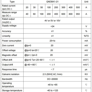 Hội trường hiện tại Cảm biến QNDBK1-21 30A 50A <span class=keywords><strong>100A</strong></span> 200A 400 500A/4-20mA 5V 10V hiện tại biến áp chia lõi hiện tại đầu dò hội trường - Product Image 5