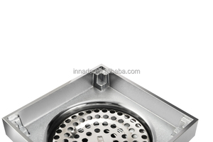 Escurridor <span class=keywords><strong>de</strong></span> latón para suelo <span class=keywords><strong>de</strong></span> ducha, escurridor <span class=keywords><strong>de</strong></span> suelo cuadrado, sifón para baño y ducha - Product Image 6