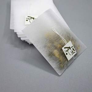 Sachets de thé vides en PLA hybride et fibre de maïs, non tissés, compostables, avec impression de logo personnalisée, emballage écologique en vrac - Product Image 6