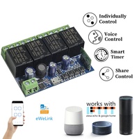 KR0548-4CH ewelink commutateur wifi intelligent USB 5V DC 12V 24V 48V 4 voies 2.4Ghz commutateur de télécommande sans fil 10A relais minuterie universelle