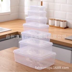 Contenedor de Almacenamiento de Alimentos Rectangular Apilable con Tapa de Clip, Apto para Microondas, Uso en Cocina, Fabricante de Moldes - Product Image 1