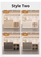 Comptoir de réception moderne en bois luxueux, petit comptoir de bar, comptoir de caisse pour magasin, style crème, pour usage hôtelier