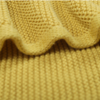 Couvertures en tricot pour bébé personnalisées, couleur unie 100% coton tricoté, couverture pour bébé, câble en cachemire
