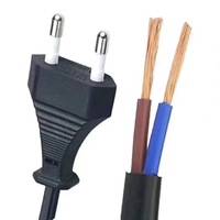 Câble d'alimentation VDE approuvé pour les appareils ménagers avec prise ronde double IEC C7, norme européenne, disponible en longueurs de 2 m et 3 m
