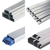 Canaleta de Cable de aluminio personalizada de fábrica 25*25 Industria de aleación de aluminio cubierta de Cable plano eléctrico a prueba de herrumbre