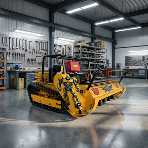<span class=keywords><strong>Tondeuse</strong></span> <span class=keywords><strong>à</strong></span> fléaux industrielle <span class=keywords><strong>à</strong></span> braquage zéro avec châssis chenillé télécommandé 800/1000/1200mm – Vente directe usine - Product Image 4