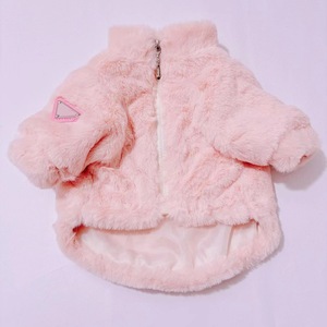 Luxury Designer Faux <strong>Fur</strong> <strong>Coat</strong> for <strong>Dogs</strong> Classic Style with Warm Lining for Autumn and Winter Puppy Clothing-CH5054 - Product Image 4